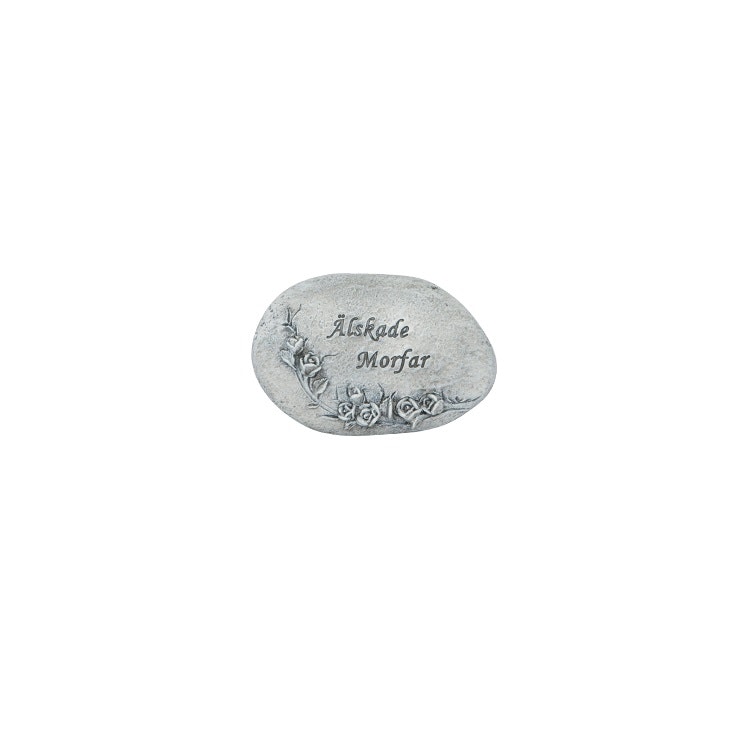 Sten med texten Morfar