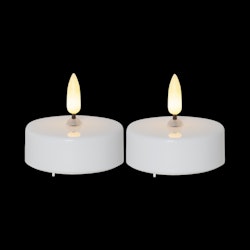 LED värmeljus 2-pack Flamme med timer