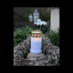 Batteridrivet LED gravljus vitt
