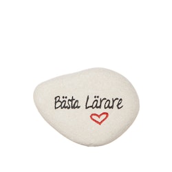 Natursten med texten "Bästa lärare"
