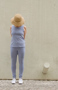 Tights hög midja Grayish Light