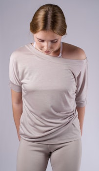 T-shirt kort ärm Nude