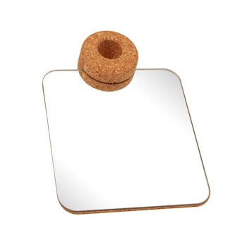 Spegel liten med korkgrepp