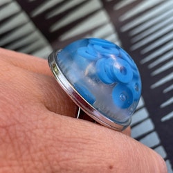 Ring - klarblå cirklar