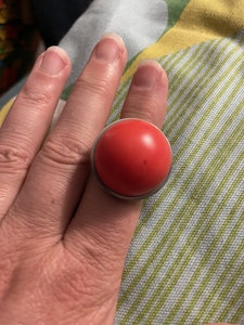 Ring orange-röd matt