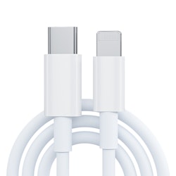 3-pack iPhone kabel för Apple 11/12 USB-C till Lightning 1M Vit