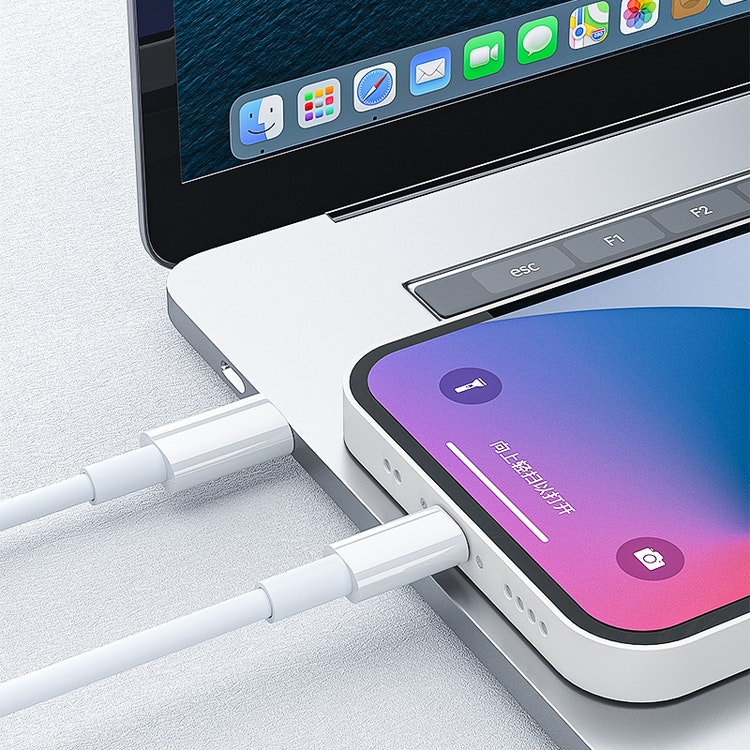 1 m USB till Lightning-kabel - iPhone/iPad/iPod-laddningskabel - Lightning  till USB-kabel för laddning med hög hastighet - Apple MFi-certifierad - Vit