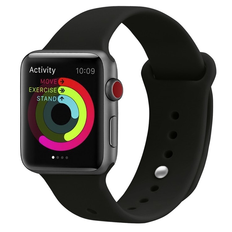 Armband sport för Apple Watch Helsvart 42/44mm 45mm