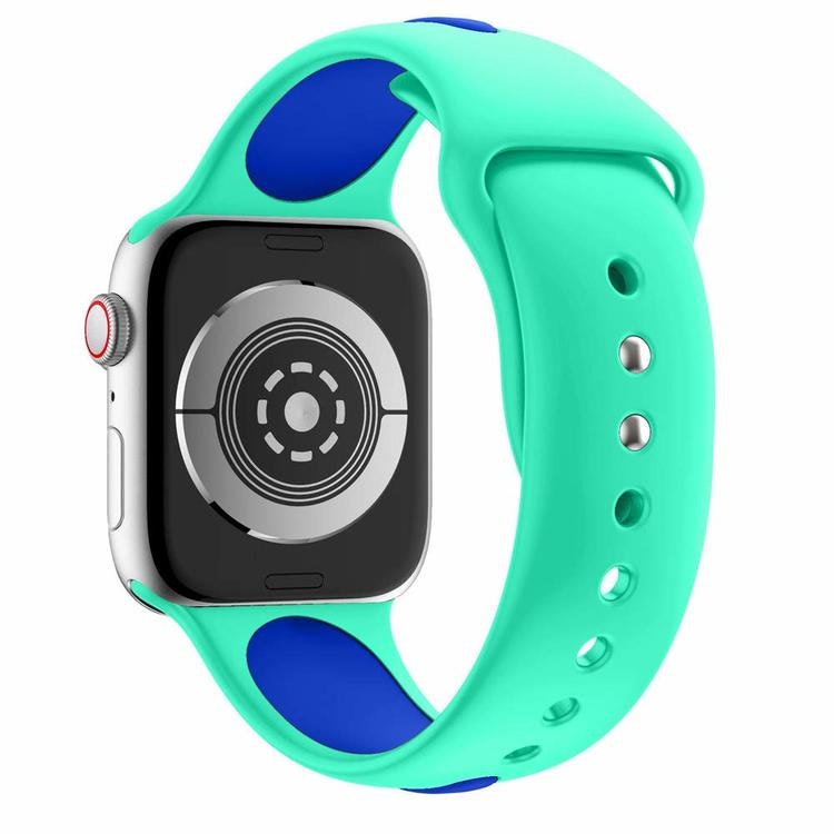 Armband sport för Apple Watch Mintgrön/Blå 45mm