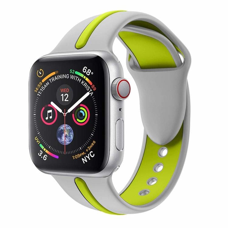 Armband sport för Apple Watch Grå/Gul 45mm