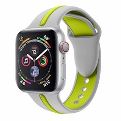 Armband sport för Apple Watch Grå/Gul 45mm
