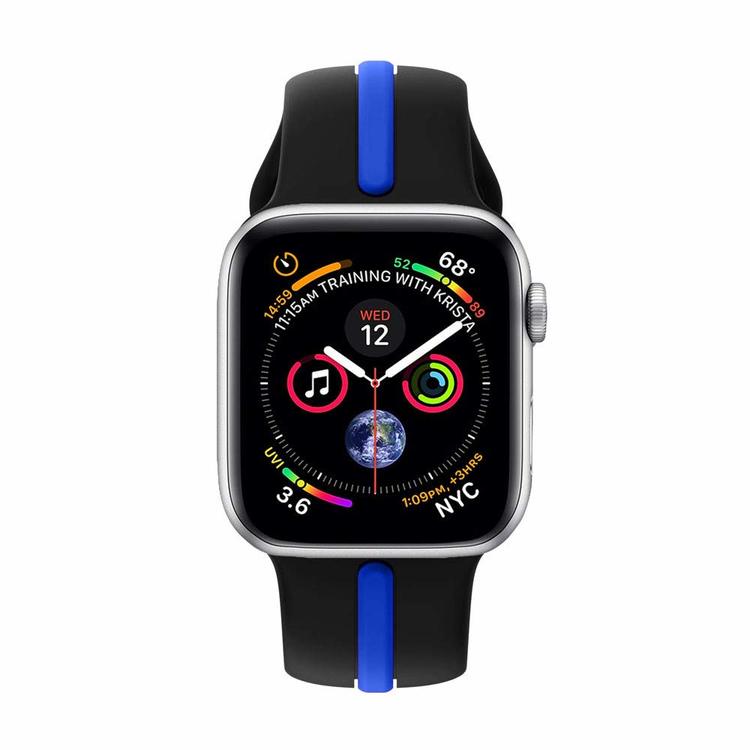 Armband sport för Apple Watch Svart/Blå
