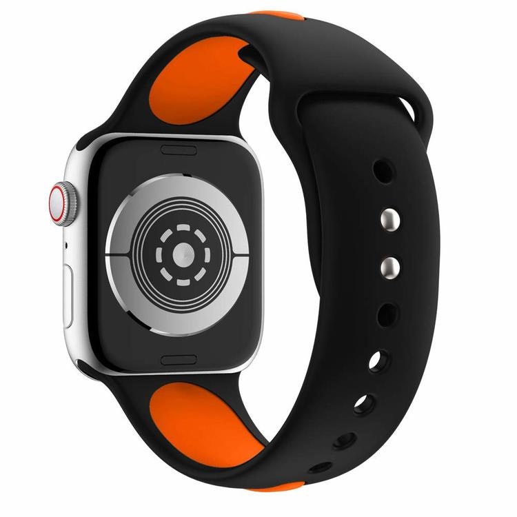 Armband sport för Apple Watch Svart/Orange 45mm