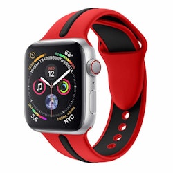 Armband sport för Apple Watch Röd/Svart 45mm