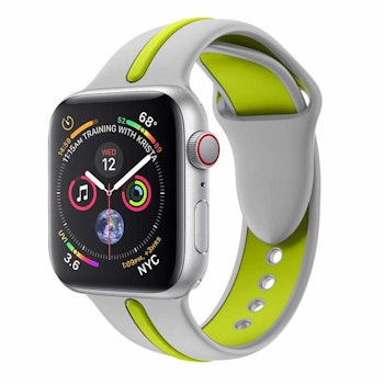 Armband sport för Apple Watch Grå/Grön 45mm