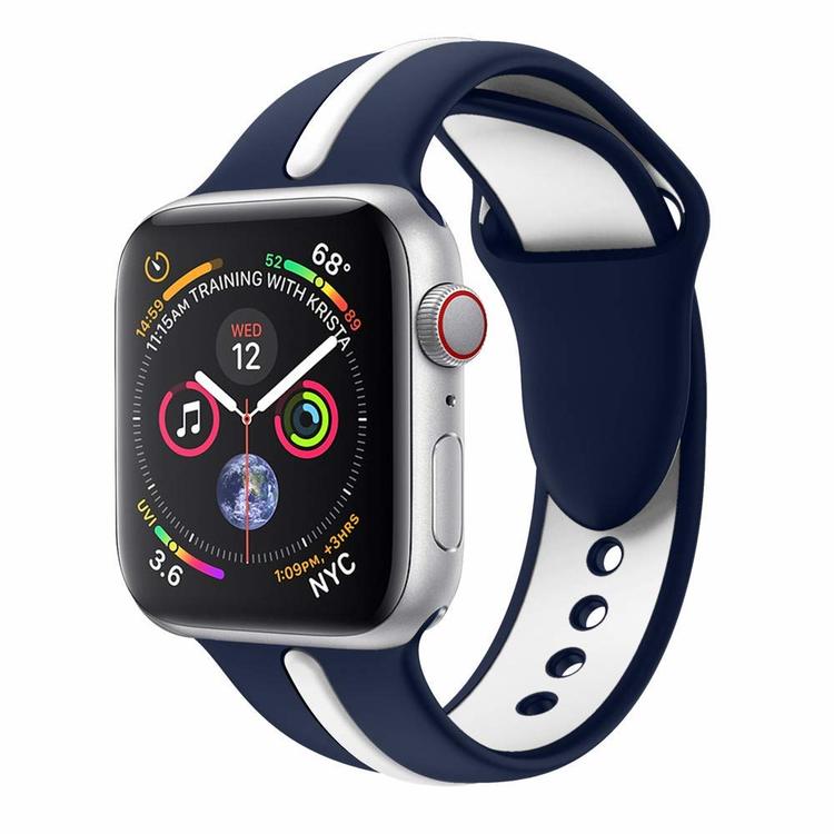 Armband sport för Apple Watch Blå/Vit
