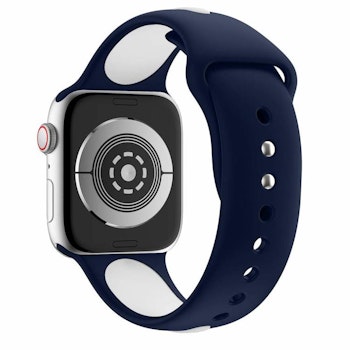 Armband sport för Apple Watch Blå/Vit 45mm