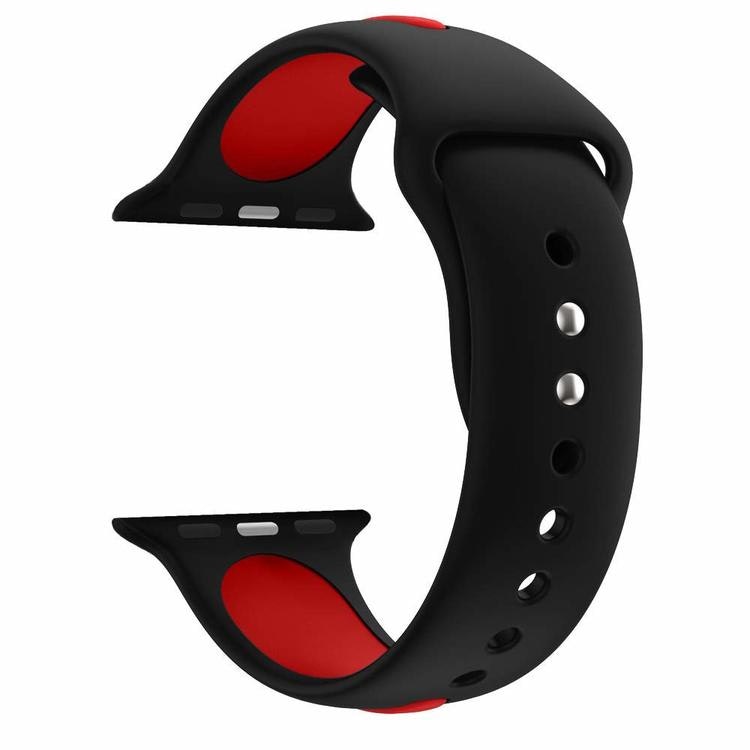 Armband sport för Apple Watch Svart/Röd 45mm