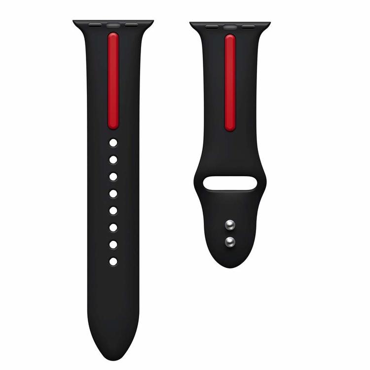 Armband sport för Apple Watch Svart/Röd 45mm