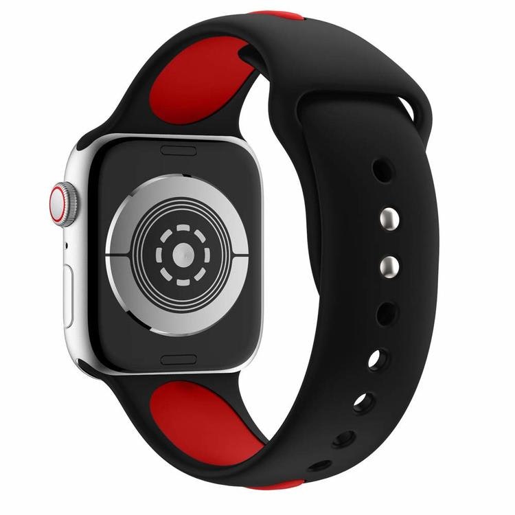 Armband sport för Apple Watch Svart/Röd 45mm