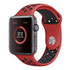 Silikonband för Apple Watch Röd/Svart 42/44mm