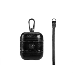 AirPods Äkta Läder Fodral Svart
