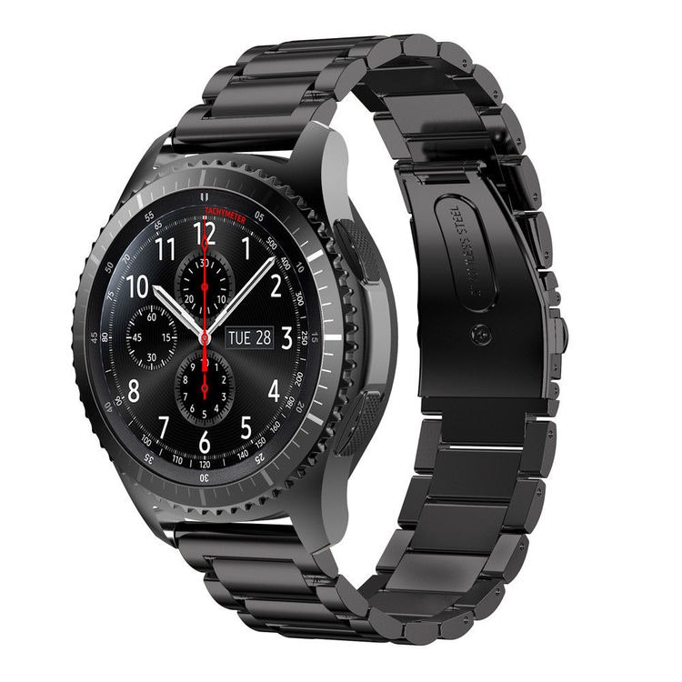 Samsung Galaxy 46mm Watch Borstat Metallarmband SVART