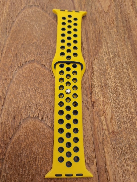 Silikonband för Apple Watch Gul/Blå 42/44mm 45mm