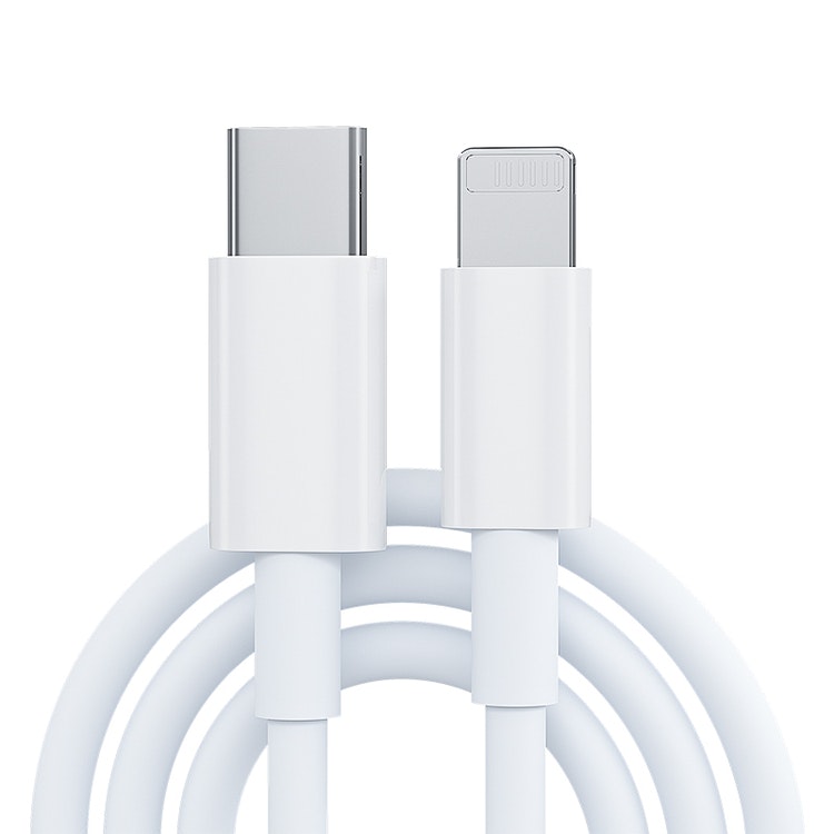 iPhone kabel för Apple 11/12 USB-C till Lightning 1M Vit