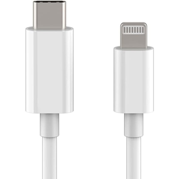 iPhone kabel för Apple 11/12 USB-C till Lightning 1M Vit