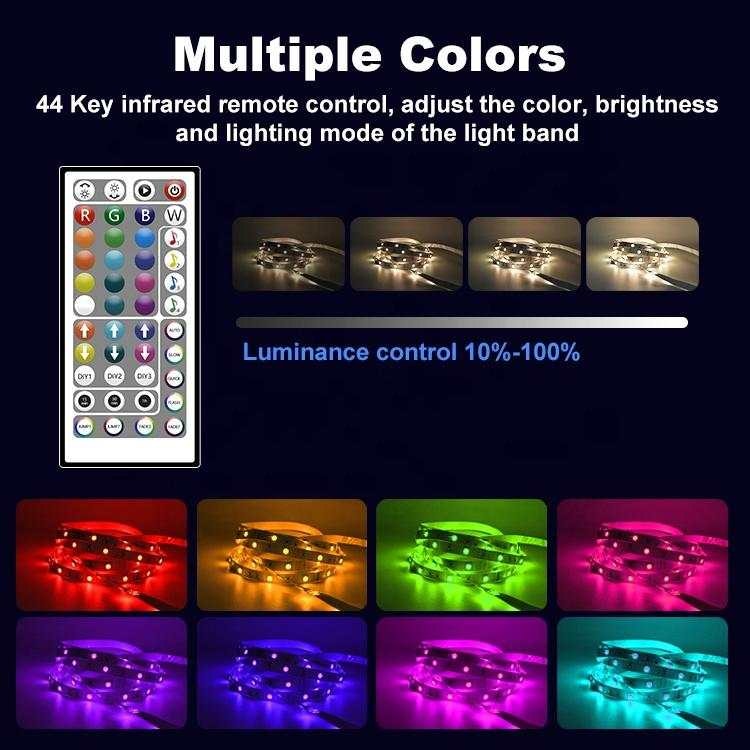 True RGB LED-list / Bluetooth / 16 milj färger - 10m Ljusslinga