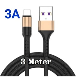 3m - Guld- Lightning 3A - /kabel/laddsladd/ snabbladdning