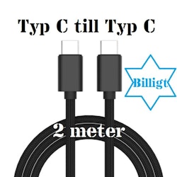 USB C till USB C Laddsladd, 2M EXTRA LÅNG