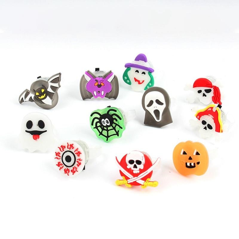 Halloween - lysande ringar - luminous ring - fler-pack - Mukticolor