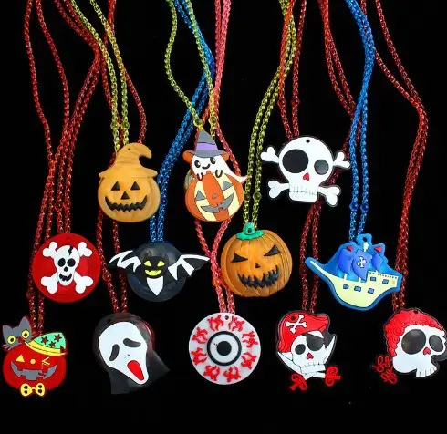 Halloween - lysande halsband - fler-pack - Mukticolor