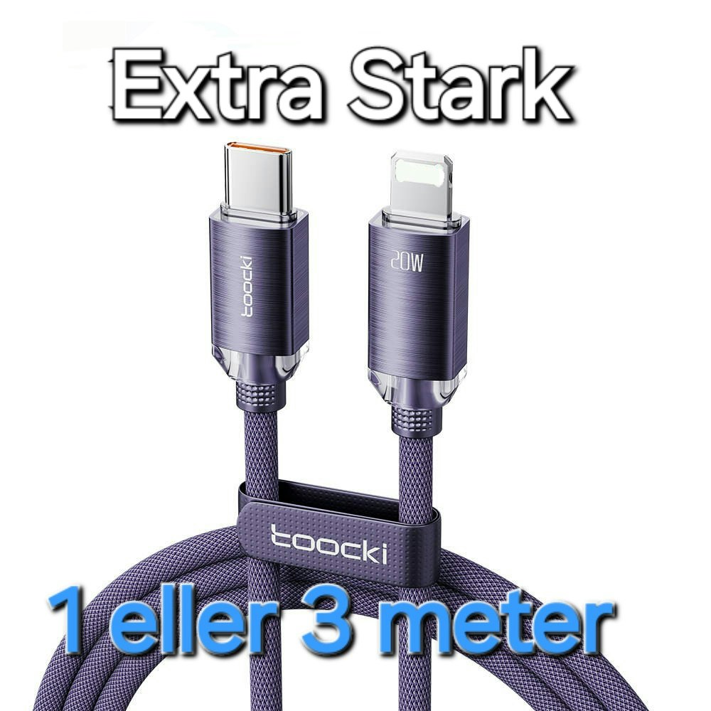 Slitstark Usb-C till Lightning kabel