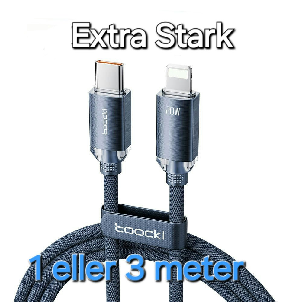 Slitstark Usb-C till Lightning kabel