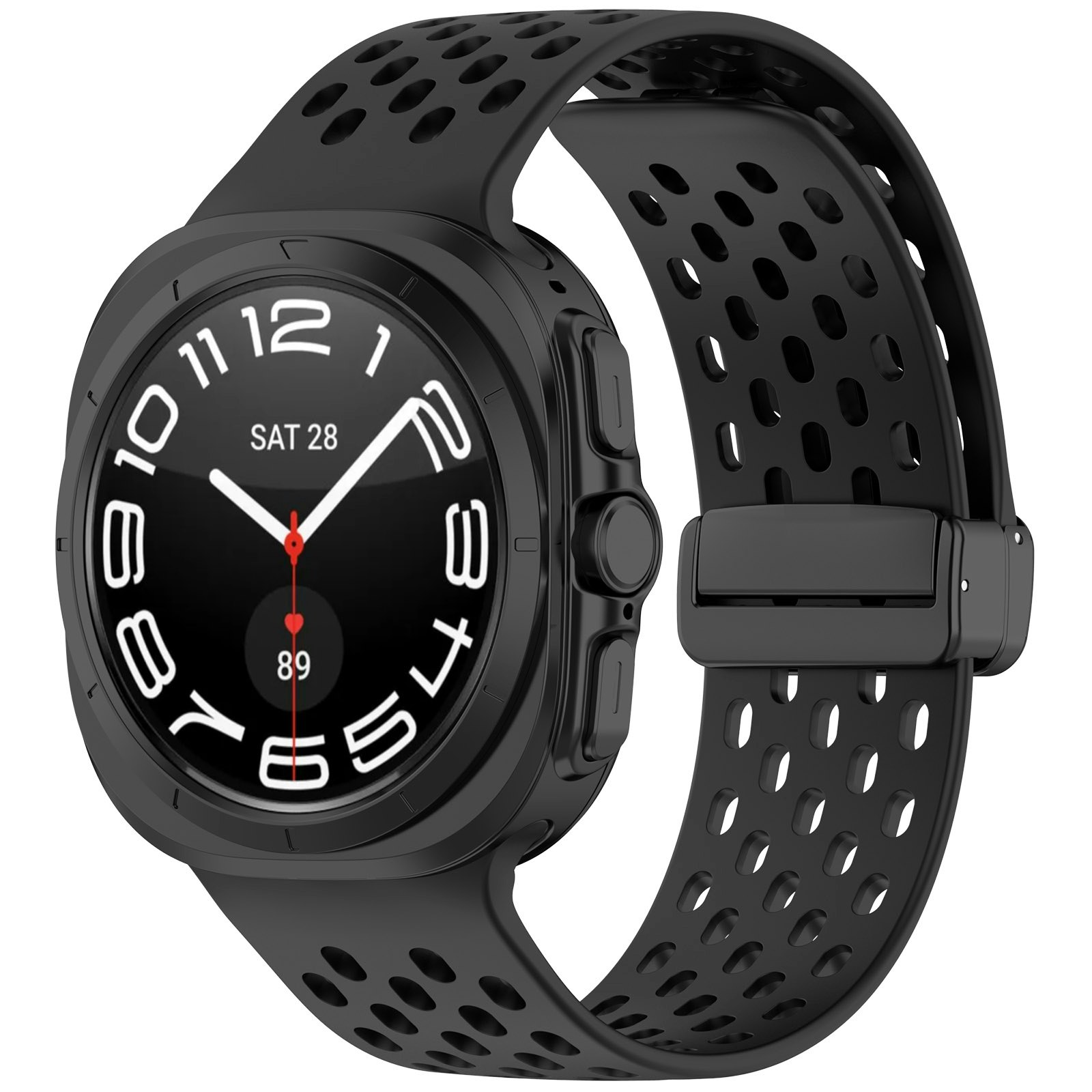 SAMSUNG GALAXY WATCH ULTRA (47 MM) SILIKONBAND MED HÅL OCH MAGNETISKT SPÄNNE