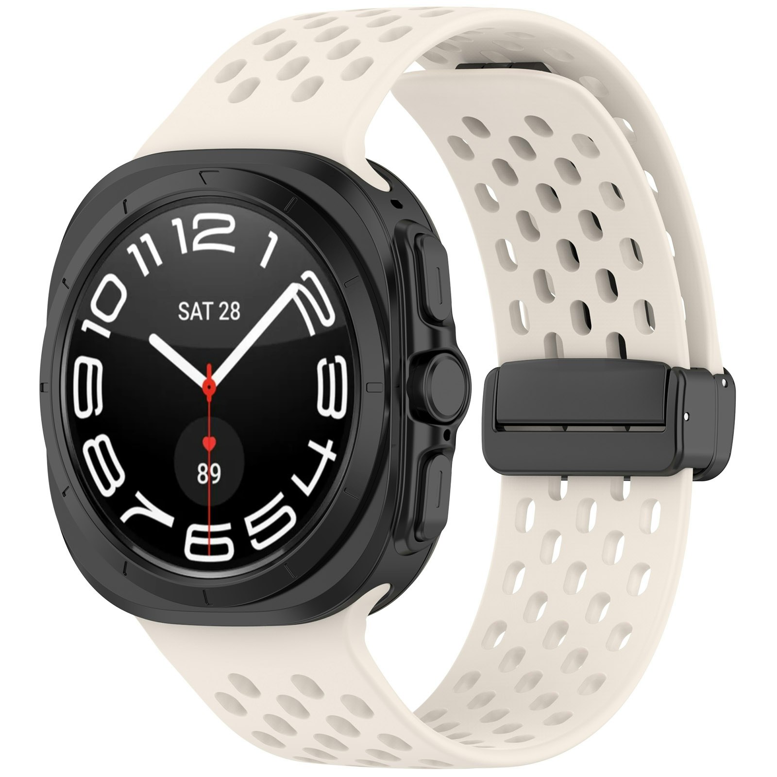 SAMSUNG GALAXY WATCH ULTRA (47 MM) SILIKONBAND MED HÅL OCH MAGNETISKT SPÄNNE