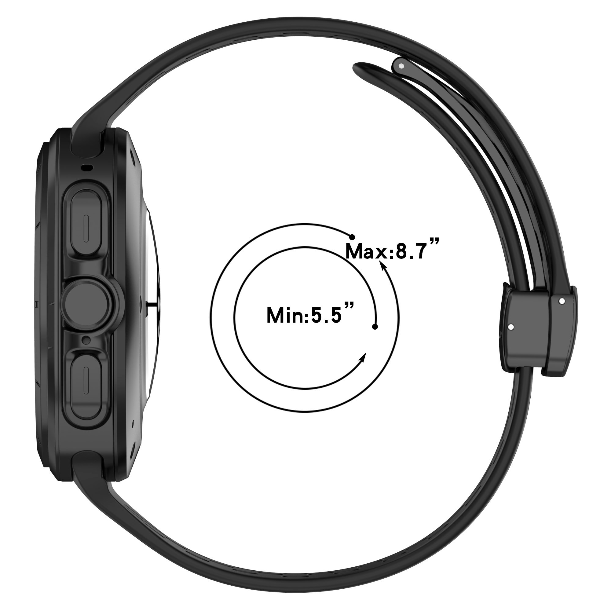 SAMSUNG GALAXY WATCH ULTRA (47 MM) SILIKONBAND MED HÅL OCH MAGNETISKT SPÄNNE