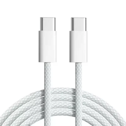 2meter Laddare för Samsung - Snabbladdare - USB-C Laddare - Kabel Vit