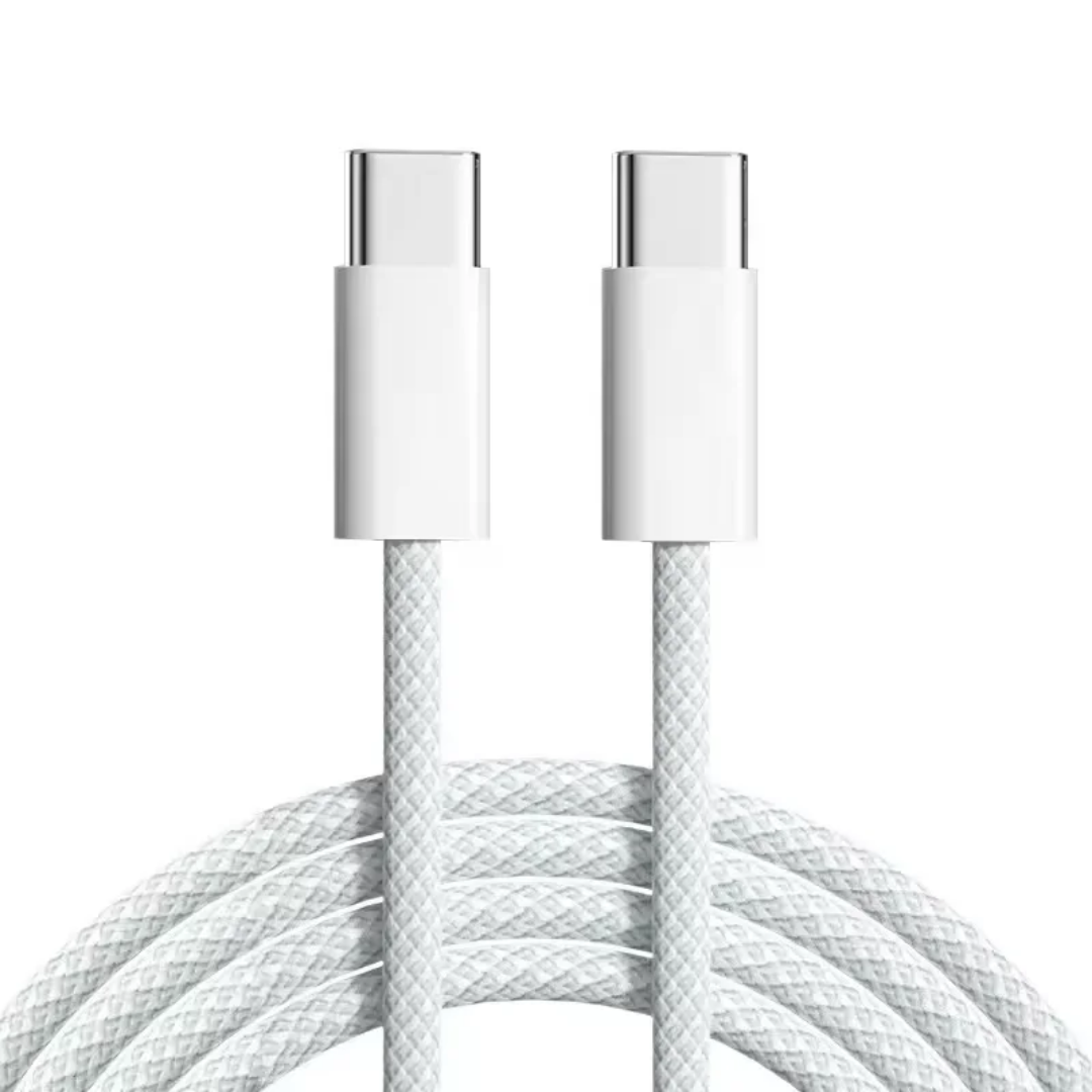2 meter Laddare för Samsung - Snabbladdare - USB-C Laddare - Kabel Vit