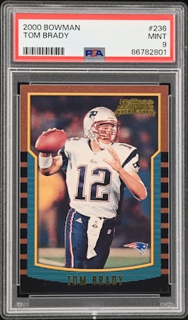 BOWMAN 2000 TOM BRADY RC PSA 9