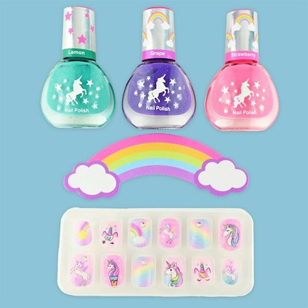 Kit med Nagellack och Lösnaglar - Nail Kit Polish and Press-On
