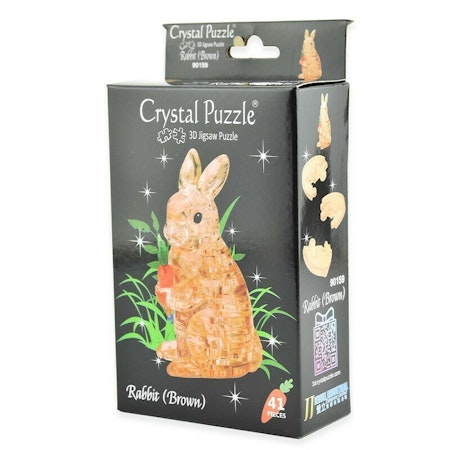 Crystal puzzle kanin Brun