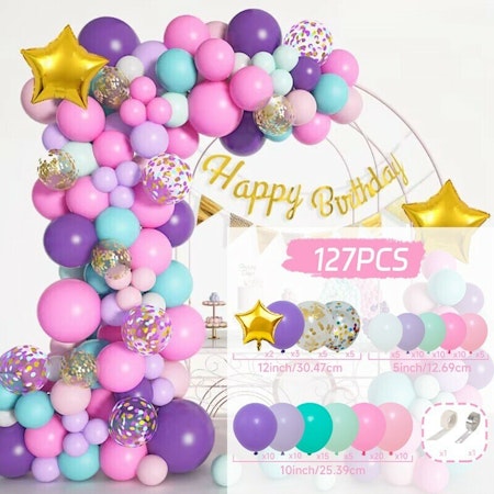 Ballongbåge - Ballongset Birthday  DBS-5 127 delar