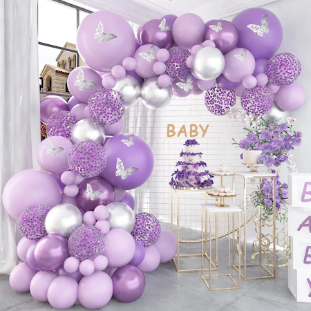 Ballongbåge - Ballongset Purple dream DBS-21 121 delar