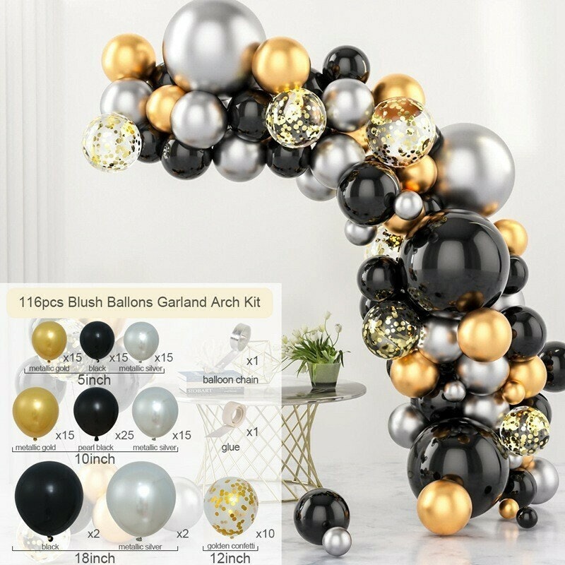 Ballongbåge - Ballongset Golden party DBS-50 116 delar
