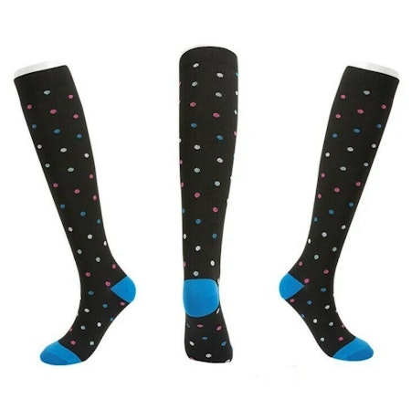 3-Pack Kompressionsstrumpor with small dots Nr 41