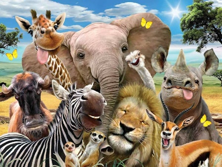 3D Pussel Afrika - Puzzle 3D Africa Selfie